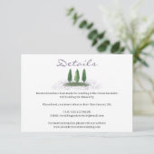 Details zur Hochzeit von Waldbaum Lavender RSVP Karte (Stehend Vorderseite)