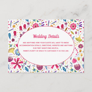 Details zur Hochzeit von Wasserfarben Begleitkarte