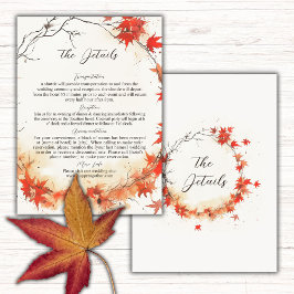 Details zur Hochzeit von Wasserfarben Begleitkarte