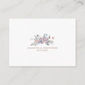 Details zur Hochzeit von Wasserfarben Begleitkarte (Rückseite)