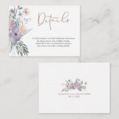 Details zur Hochzeit von Wasserfarben Begleitkarte (Vorne/Hinten)