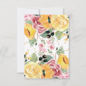 Details zur Hochzeit von Wasserfarben Einladung (Rückseite)