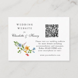 Details zur Hochzeit von Wasserfarben mit QR-Code Platzkarte