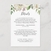 Details zur Hochzeit von White Winter Peony Floral Begleitkarte (Vorderseite)