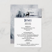 Details zur Hochzeit von Winterrutschen im Wasser Einladung (Vorne/Hinten)