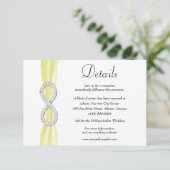 Details zur Hochzeit von Yellow Ribbon Diamond Begleitkarte (Stehend Vorderseite)