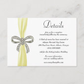 Details zur Hochzeit von Yellow Ribbon Diamond Bow Begleitkarte (Vorderseite)