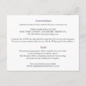 Details zur Hochzeitkarte | Brush Letter Lavendel Begleitkarte (Rückseite)