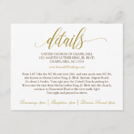 Details zur Hochzeitkarte | Luxe Calligraphie (Gol Begleitkarte