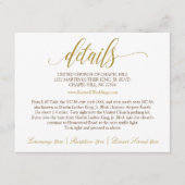 Details zur Hochzeitkarte | Luxe Calligraphie (Gol Begleitkarte (Vorderseite)