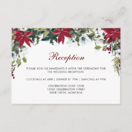 Details zur Hochzeitsempfehlung bei Red Poinsettia Begleitkarte