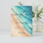 Details zur Hochzeitsempfehlung für Sun Beach Ocea Begleitkarte (Stehend Vorderseite)