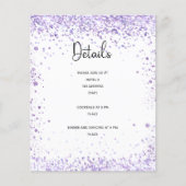 Details zur Hochzeitsempfehlung für violetten Glit Flyer