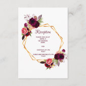 Details zur Hochzeitsempfehlung geo florals bordea Begleitkarte (Vorderseite)