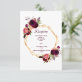 Details zur Hochzeitsempfehlung geo florals bordea Begleitkarte (Stehend Vorderseite)