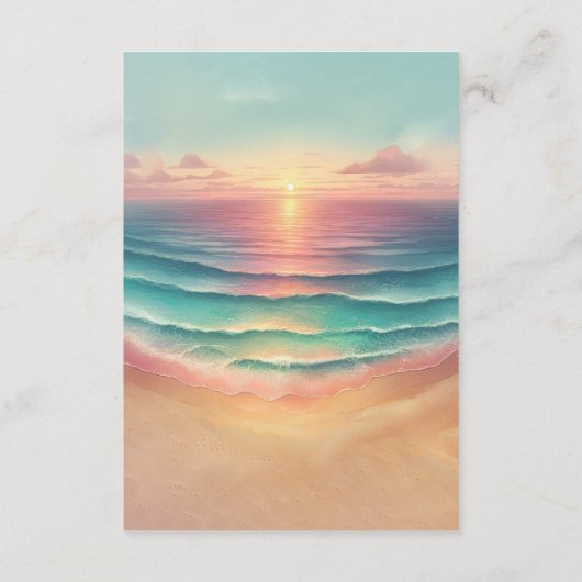 Details zur Hochzeitsempfehlung im Sun Beach Ocean Begleitkarte (Rückseite)