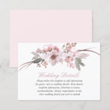 Details zur Hochzeitsempfehlung in Rosa und Grau