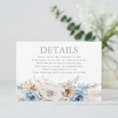 Details zur Hochzeitsempfehlung mit dunkelblauer B Begleitkarte (Stehend Vorderseite)