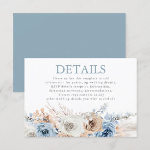 Details zur Hochzeitsempfehlung mit dunkelblauer B Begleitkarte