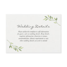 Details zur Hochzeitsempfehlung mit grünem Waterco