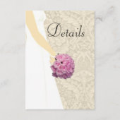 Details zur Hochzeitsfeier Begleitkarte (Vorderseite)