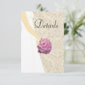 Details zur Hochzeitsfeier Begleitkarte (Stehend Vorderseite)