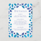 Details zur Hochzeitsfeier Begleitkarte (Vorderseite)