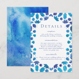 Details zur Hochzeitsfeier Begleitkarte