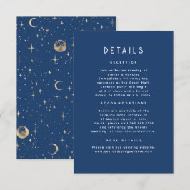 Details zur Hochzeitsfeier der Starry Night Begleitkarte