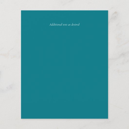 Details zur Hochzeitsfeier im Beach Ocean im BUDGE (Rückseite)