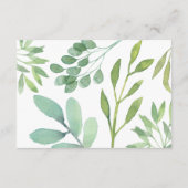 Details zur Hochzeitsfeier in blauer Grünanlage Begleitkarte (Rückseite)