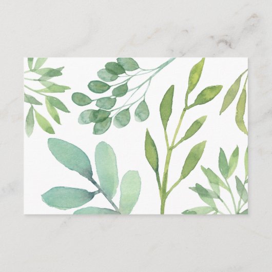 Details zur Hochzeitsfeier in blauer Grünanlage Begleitkarte (Rückseite)