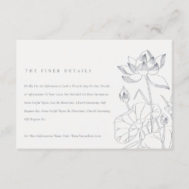 Details zur Hochzeitsfeier in der Wasserlilie Begleitkarte