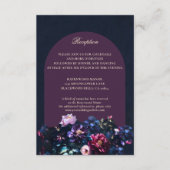 Details zur Hochzeitsfeier in dunkelromantischer M Begleitkarte (Vorderseite)