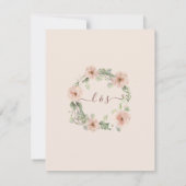 Details zur Hochzeitsfeier mit floralem Boho Blush Einladung (Rückseite)