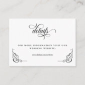 Details zur Hochzeitskalligraphie Begleitkarte (Vorderseite)