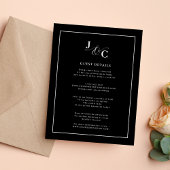 Details zur Hochzeitskalligraphie Begleitkarte