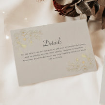 Details zur Hochzeitskarte für Elfenbein und Gold 