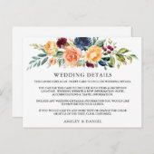 Details zur Hochzeitskarte für gemischte Blütenfar Postkarte (Vorne/Hinten)