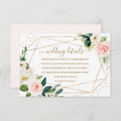 Details zur Hochzeitskarte für geometrisches Blush RSVP Karte (Vorne/Hinten)