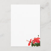 Details zur Hochzeitskarte für hellroten Hibiskus Begleitkarte (Rückseite)