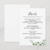 Details zur Hochzeitskarte für Olivenzweige Begleitkarte (Vorne/Hinten)