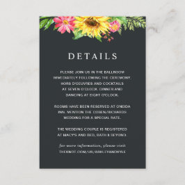 Details zur Hochzeitskarte für Sonnenblumen Begleitkarte