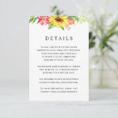 Details zur Hochzeitskarte für Sonnenblumen Begleitkarte (Stehend Vorderseite)