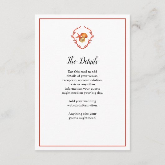 Details zur Hochzeitskarte für Wasserfarben Begleitkarte (Vorderseite)