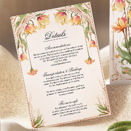 Details zur Hochzeitskarte Gelbe Blüte und Grüne