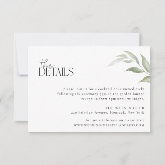 Details zur Hochzeitskarte im Wildwald Einladung (Vorderseite)