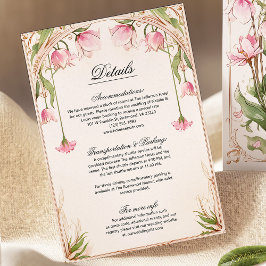 Details zur Hochzeitskarte in Rosa und Gold