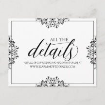 Details zur Hochzeitskarte / Info-Karte | Nadine (