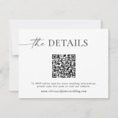 Details zur Hochzeitskarte, QR-Code-Hochzeitkarte Einladung (Vorderseite)